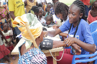 Health screening exercise in the Biakoye constituency