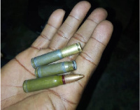 Pellets of bullets after gunshots fired by the alleged SWAT Unit in Atebubu Zongo