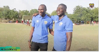 Accra Hearts of Oak coach, Samuel Boadu and his assistant Hamza Obeng