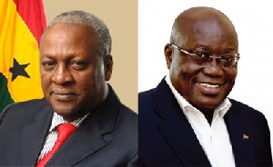 Ghana president John Dramani Mahama and Nana Addo Danquah Akufo-Addo