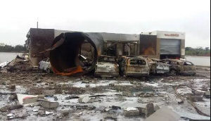 Ghanaians converged on Sunday morning at the Gas Filling Station area hours after the gas explosion