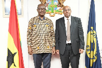 Bank of Ghana Governor, Dr. Ernest Addison and Governor of the Bank of Namibia, Johaness Gowaxab