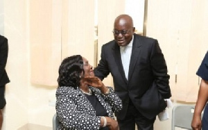 President Nana Addo Dankwa Akufo-Addo with former Chief Justice Georgina Wood