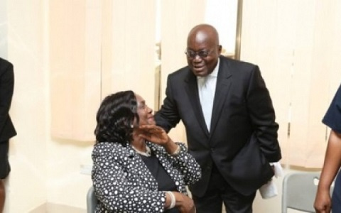 President Nana Addo Dankwa Akufo-Addo with Georgina Theodora Wood