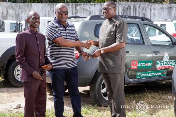 NDC Flagbearer, John Dramani Mahama with Ofosu-Ampofo and Asiedu Nketia