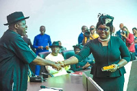 Bayelsa governor swearing in second wife as high court judge