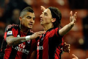 Ibrahimovic and Boateng were team-mates at AC Milan