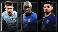 Left go right: De Bryune, Kanté plus Jorginho, dem bi di nominees for di award