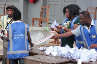 File photo of EC officials collating election results