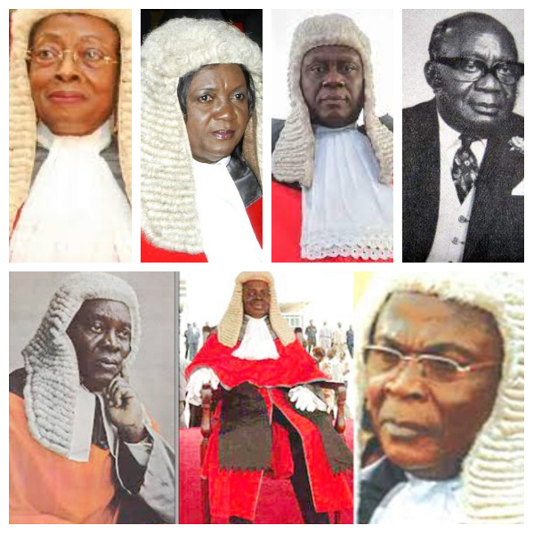 A collage of some of Ghana's Chief Justices