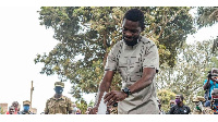 Ugandan presidential candidate Bobi Wine, casts his ballot in Magere, | AFP