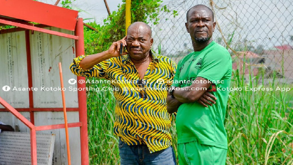 Black Stars coach CK Akonnor with Asante Kotoko CEO George Amoako