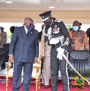 President Nana Addo Dankwa Akufo Addo And IGP George Akuffo Dampare