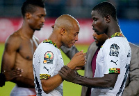 Black Stars defender,Jonathan Mensah and captain Andre Ayew