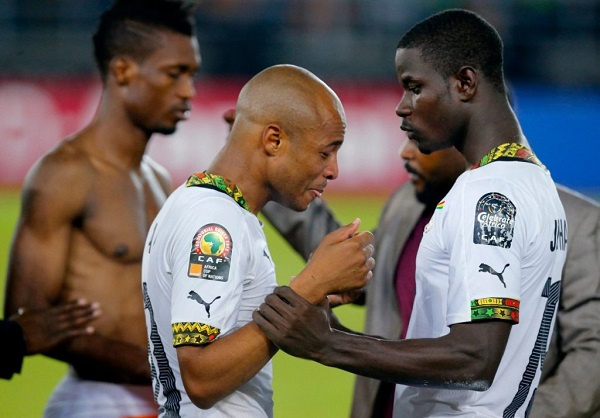 Black Stars defender,Jonathan Mensah and captain Andre Ayew