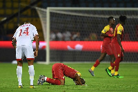 Ghana had to settle for a draw after going down to 10 men