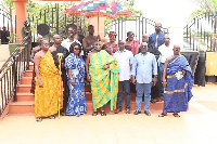 Okyenhene, Osagyefo Amoatia Ofori Panin with Land and natural resources minister and others