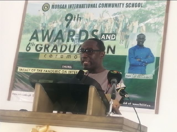 Prof. Yaw Sakyi-Baidoo speaking at the ceremony