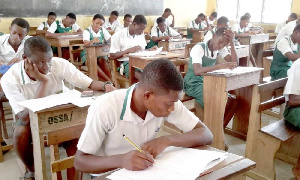 Students writing an exam