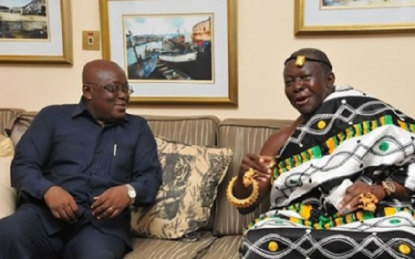 President Akufo-Addo with Asantehene, Otumfuo Osei Tutu II