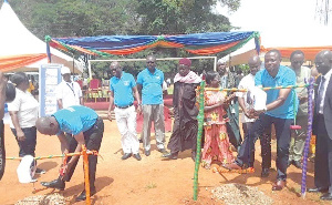 CWSA is supporting communities to construct simple local handwashing facilities