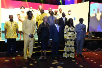 President Nana Addo Dankwa Akufo-Addo, government officials and MTN Ghana leadership