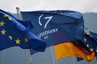 European Union, G7 2022 summit and German flags