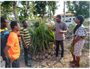 Some students of the International Association of Students in Agriculture