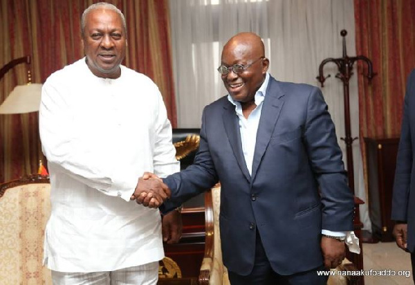 Former President John Dramani Mahama and President Nana Addo Dankwa Akufo-Addo