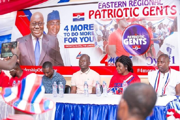 Some members of 'Patriotic Gents', a new volunteer group of the New Patriotic Party