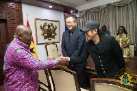 President Akufo-Addo exchanging pleasantries with Chinese actor, Jet Li