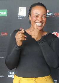 Afia won a hole-in-one prize at the Achimota Golf Club