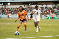 Zambia v Ghana (white) in 2024 Olympic qualifier