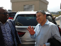 GFA President Kwesi Nyantakyi with Mr. Pang Xinxing, the founder of StarTimes