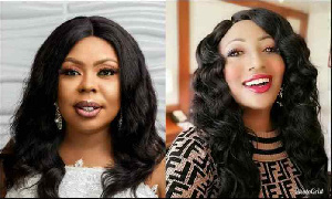 Afia Schwarzenegger (L) and Diamond Appiah