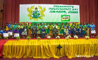 Dr. Mahamudu Bawumia in a photo with the awardees