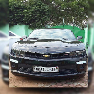 Shatta Wale's new Chevy Camaro 2016 car