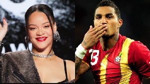 A photogrid of Rihanna and Kevin-Prince Boateng