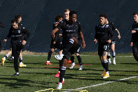 Ghana defender Baba Rahman training with PAOK