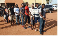 Some of the suspects involved in the lynching of Captain Mahama.