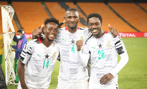 Gyasi [right] with some teammates