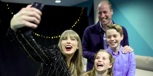 Taylor Swift with the Prince of Wales, Prince George and Princess Charlotte