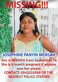 Josephine was declared kidnapped on Sept. 16 whiles on a routine dawn walk