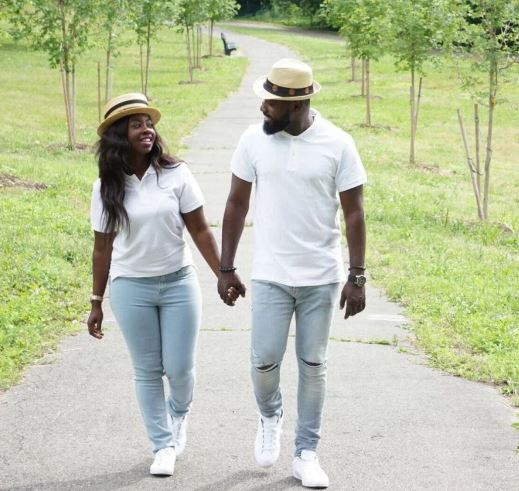 Bernard Aduse Poku and his bride to be