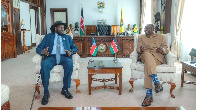 South Sudan President Salva Kiir (left) with Kenya’s William Ruto in a past meeting in Nairobi