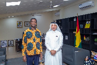 Minister of Education, Dr. Yaw Osei with Mohammed I K Al Rumaihi