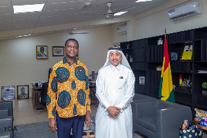 Minister of Education, Dr. Yaw Osei with Mohammed I K Al Rumaihi