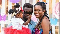 Sarkodie with wife, Tracy Sarkcess and daughter