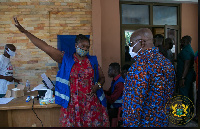 President Nana Addo Dankwa Akufo-Addo at some registration centres