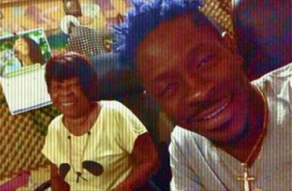 Shatta Wale with his mother